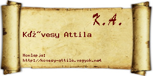 Kövesy Attila névjegykártya